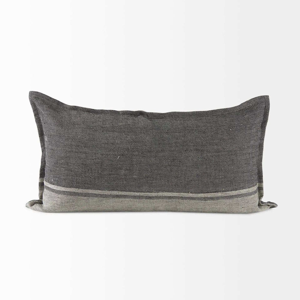 Light And Dark Gray Lumbar Throw Pillow Cover - Homeroots - Flyclothing LLC