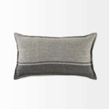 Light And Dark Gray Lumbar Throw Pillow Cover - Homeroots - Flyclothing LLC