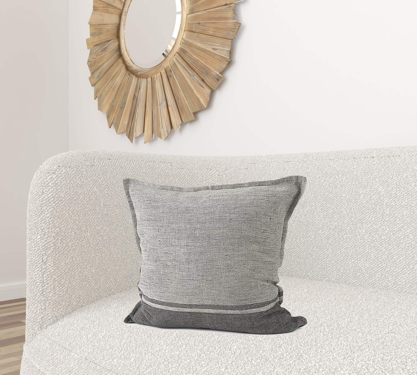 Light And Dark Gray Cushion Cover - Homeroots - Flyclothing LLC