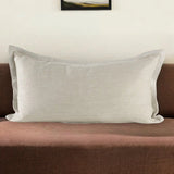 14" X 26" Beige Linen Throw Pillow Cover - Homeroots
