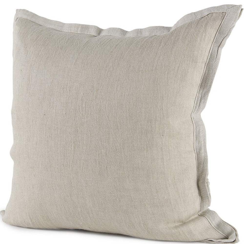 Cream Bordered Pillow Cover - Homeroots - Flyclothing LLC