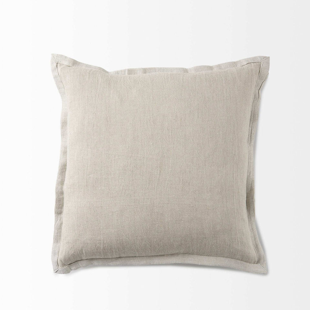 Cream Bordered Pillow Cover - Homeroots - Flyclothing LLC
