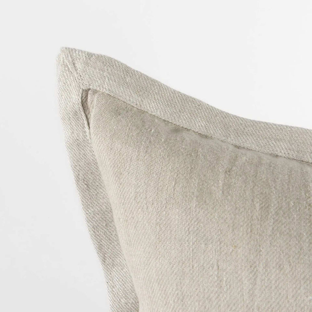 Cream Bordered Pillow Cover - Homeroots - Flyclothing LLC