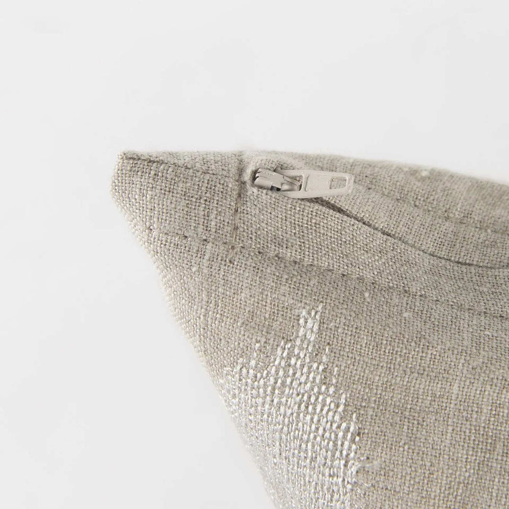 Beige And White Patterned Lumbar Pillow Cover - Homeroots - Flyclothing LLC