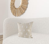 Beige And White Patterned Pillow Cover - Homeroots