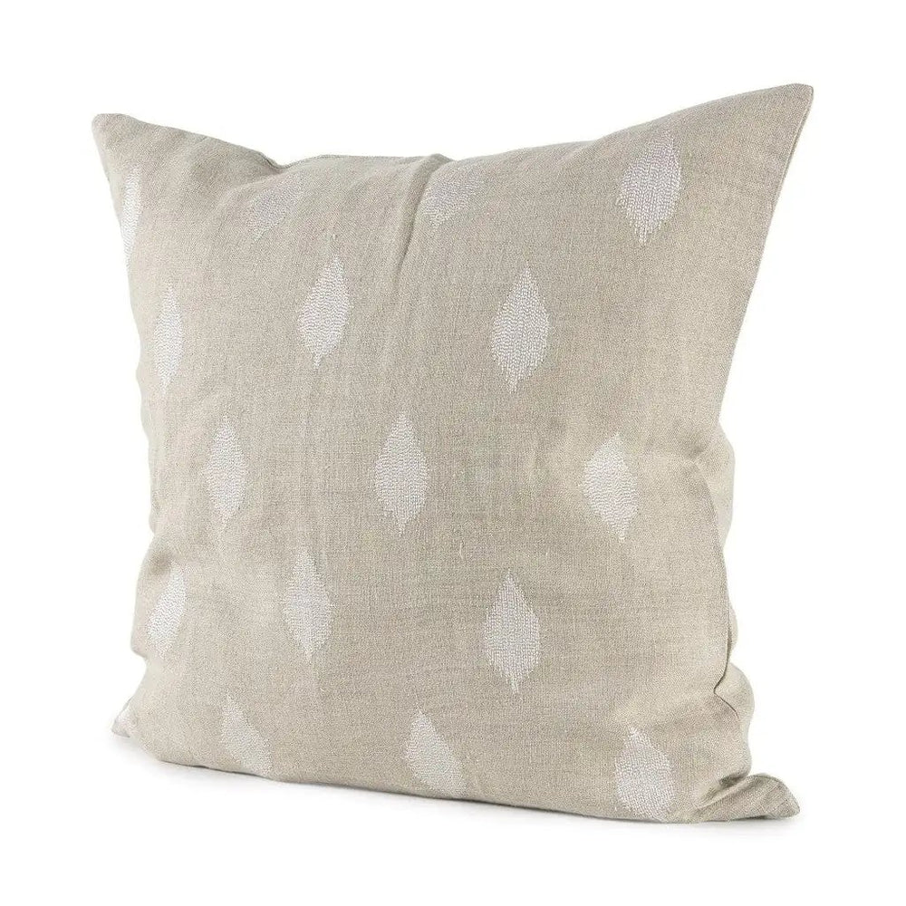Beige And White Patterned Pillow Cover - Homeroots