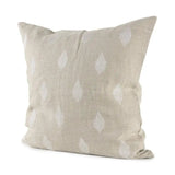Beige And White Patterned Pillow Cover - Homeroots