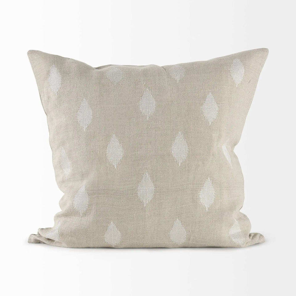 Beige And White Patterned Pillow Cover - Homeroots - Flyclothing LLC