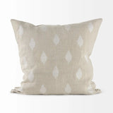 Beige And White Patterned Pillow Cover - Homeroots