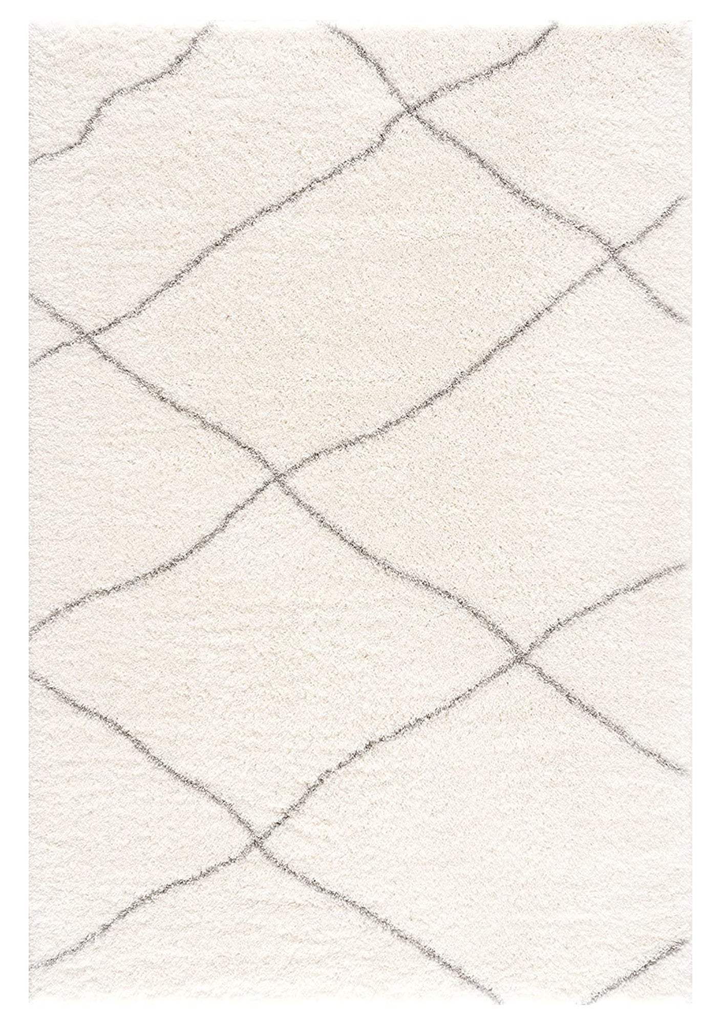 3' X 5' Ivory Modern Uneven Lattice Area Rug - Homeroots - Flyclothing LLC