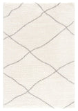 3' X 5' Ivory Modern Uneven Lattice Area Rug - Homeroots