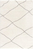 4' X 6' Ivory Modern Uneven Lattice Area Rug - Homeroots