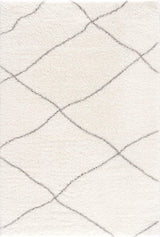 8' X 11' Ivory Modern Uneven Lattice Area Rug - Homeroots - Flyclothing LLC