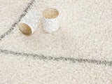 8' X 11' Ivory Modern Uneven Lattice Area Rug - Homeroots