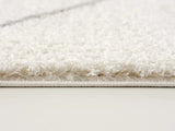 8' X 11' Ivory Modern Uneven Lattice Area Rug - Homeroots