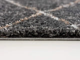 3' X 5' Gray Modern Distressed Lines Area Rug - Homeroots