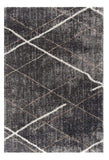 3' X 5' Gray Modern Distressed Lines Area Rug - Homeroots