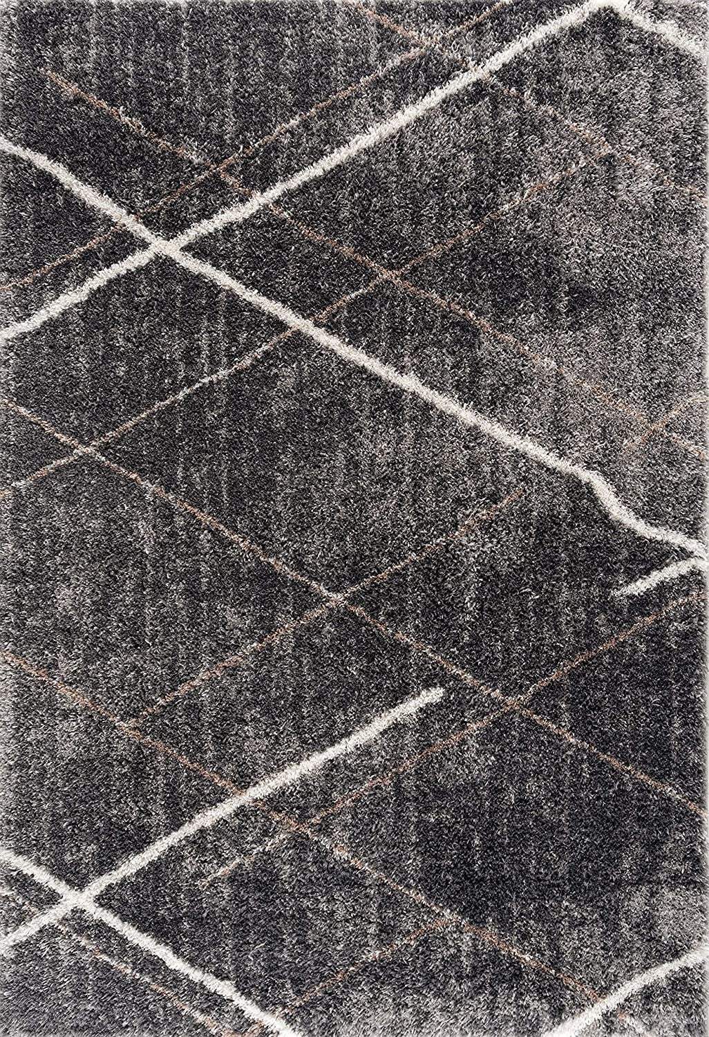 4' X 6' Gray Modern Distressed Lines Area Rug - Homeroots - Flyclothing LLC