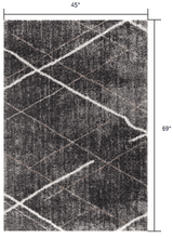 4' X 6' Gray Modern Distressed Lines Area Rug - Homeroots - Flyclothing LLC