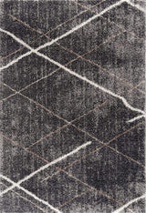 5' X 8' Gray Modern Distressed Lines Area Rug - Homeroots - Flyclothing LLC