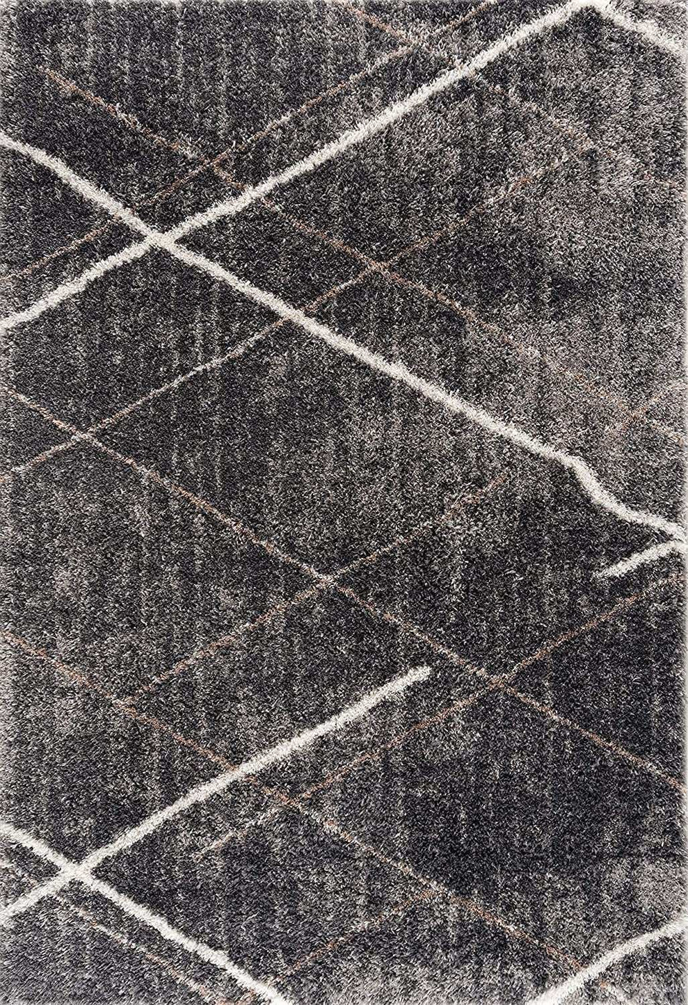 5' X 8' Gray Modern Distressed Lines Area Rug - Homeroots - Flyclothing LLC