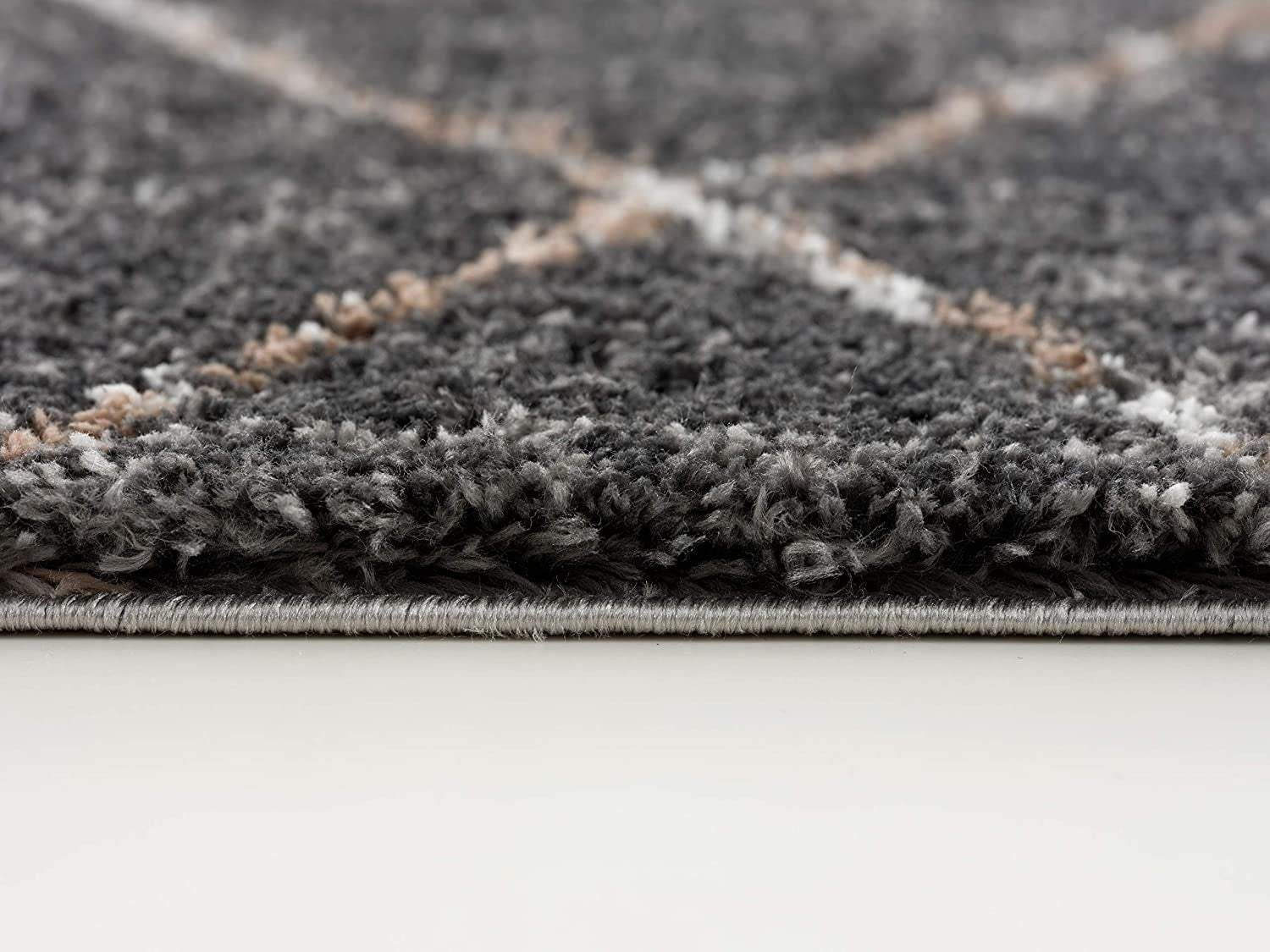 5' X 8' Gray Modern Distressed Lines Area Rug - Homeroots - Flyclothing LLC