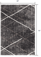 5' X 8' Gray Modern Distressed Lines Area Rug - Homeroots - Flyclothing LLC