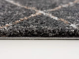 7' X 9' Gray Modern Distressed Lines Area Rug - Homeroots