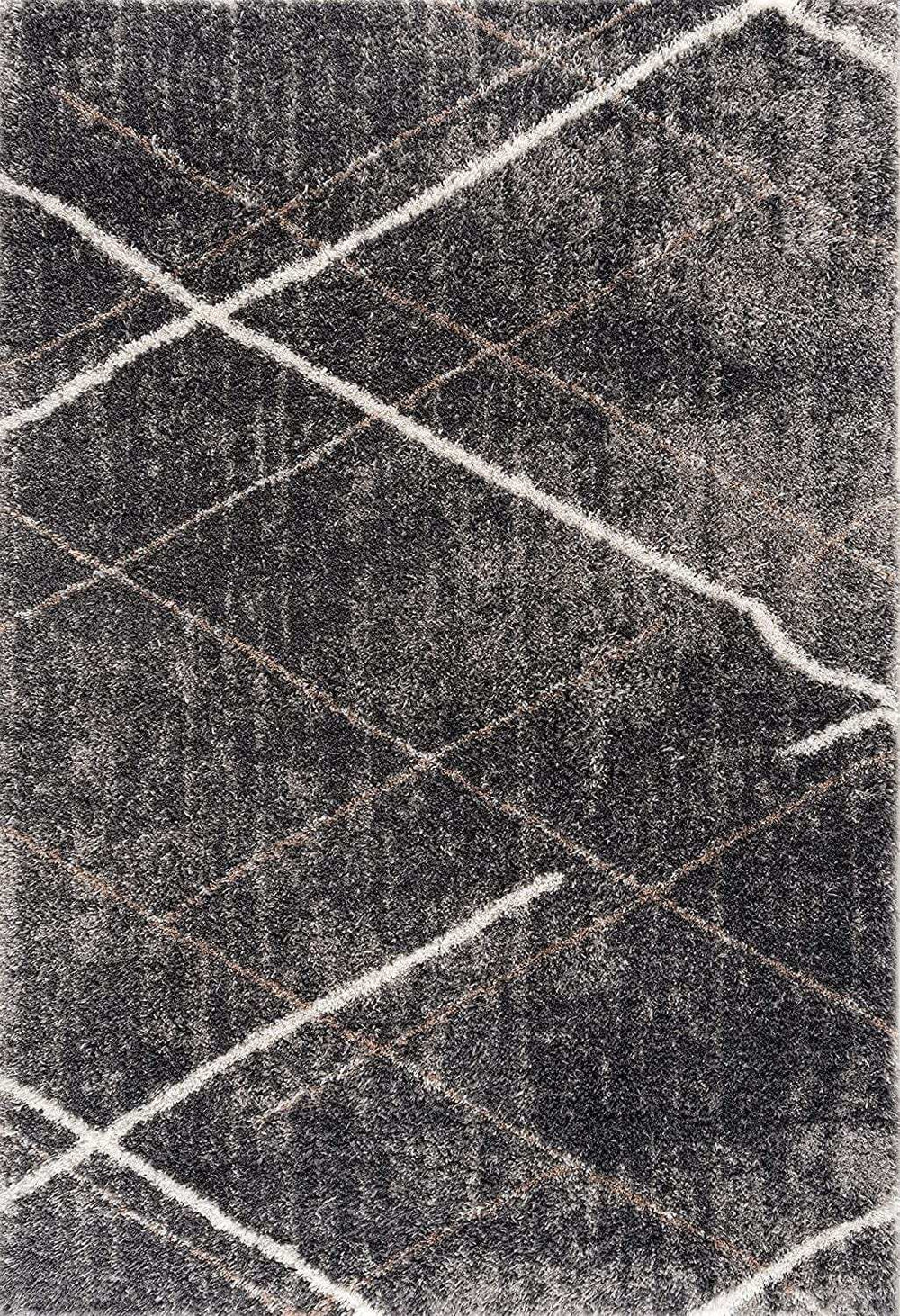 8' X 11' Gray Modern Distressed Lines Area Rug - Homeroots - Flyclothing LLC