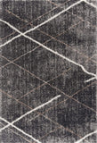 8' X 11' Gray Modern Distressed Lines Area Rug - Homeroots