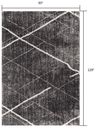 8' X 11' Gray Modern Distressed Lines Area Rug - Homeroots - Flyclothing LLC