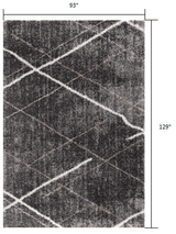 8' X 11' Gray Modern Distressed Lines Area Rug - Homeroots - Flyclothing LLC