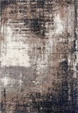 7' X 9' Ivory And Navy Retro Modern Area Rug - Homeroots