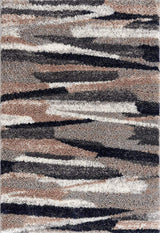 8' X 11' Gray And Black Strokes Area Rug - Homeroots - Flyclothing LLC