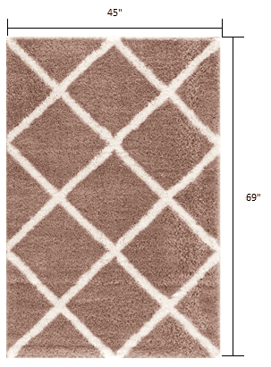 4' X 6' Beige Geometric Area Rug - Homeroots - Flyclothing LLC