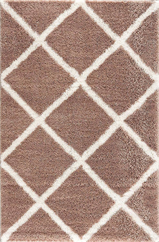 5' X 8' Beige Geometric Area Rug - Homeroots - Flyclothing LLC