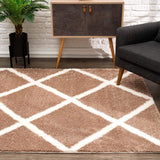 5' X 8' Beige Geometric Area Rug - Homeroots - Flyclothing LLC