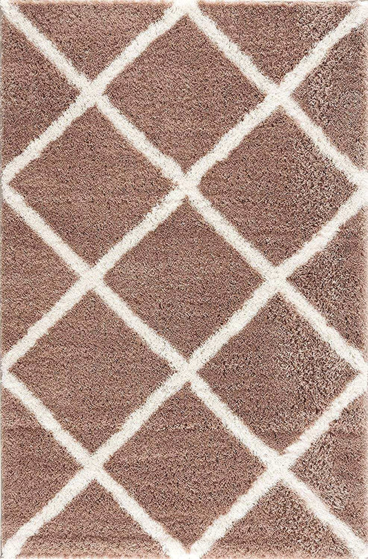 7' X 9' Beige Geometric Area Rug - Homeroots - Flyclothing LLC