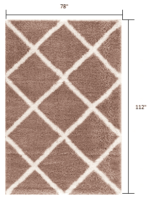7' X 9' Beige Geometric Area Rug - Homeroots - Flyclothing LLC