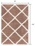 8' X 11' Beige Geometric Area Rug - Homeroots
