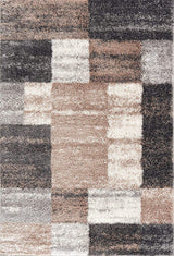 4' X 6' Beige Modern Blocks Area Rug - Homeroots - Flyclothing LLC