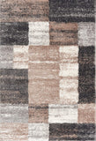 4' X 6' Beige Modern Blocks Area Rug - Homeroots