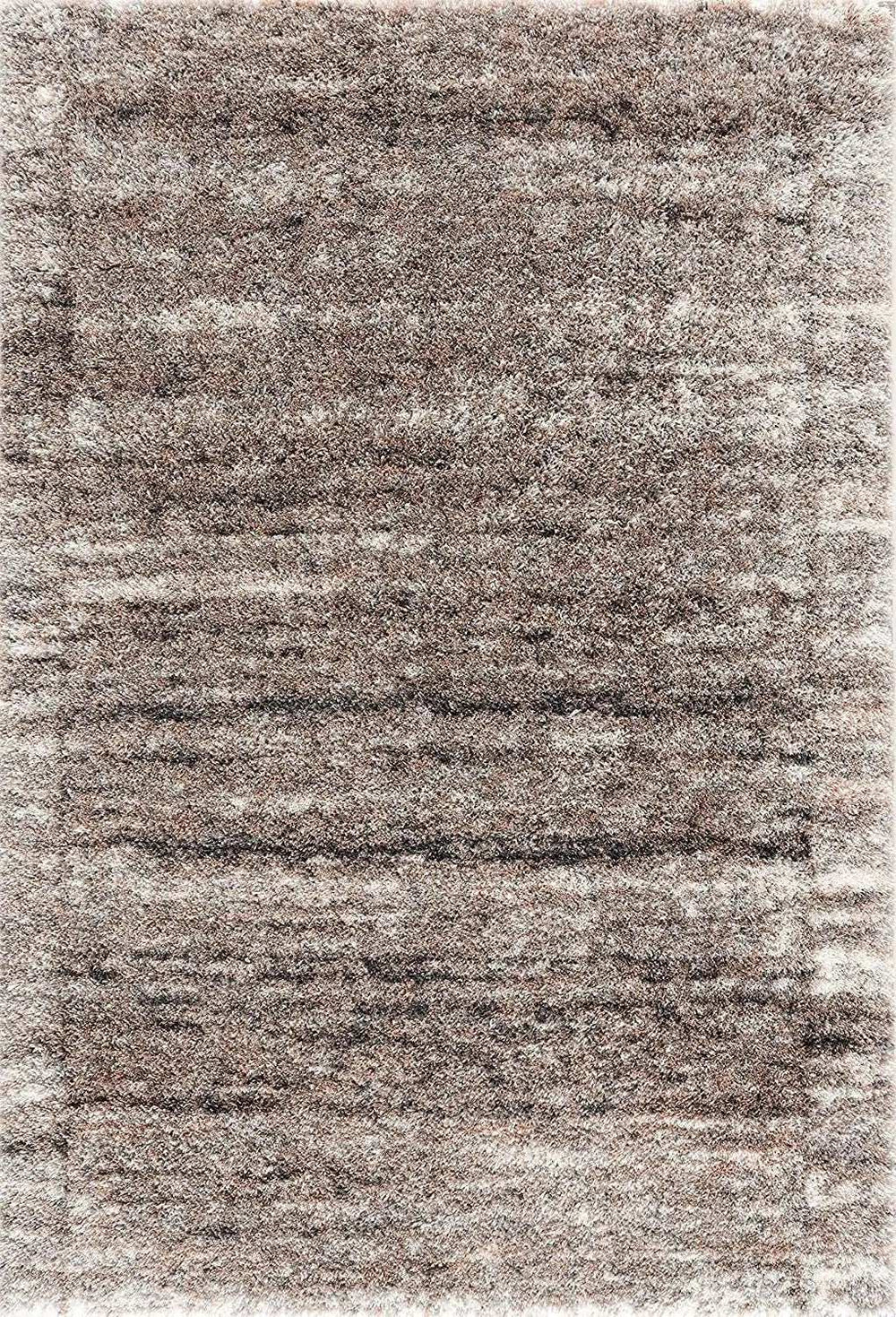 7' X 9' Ivory And Brown Retro Mod Area Rug - Homeroots - Flyclothing LLC