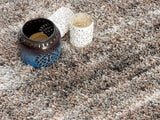 7' X 9' Ivory And Brown Retro Mod Area Rug - Homeroots