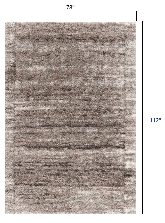 7' X 9' Ivory And Brown Retro Mod Area Rug - Homeroots - Flyclothing LLC