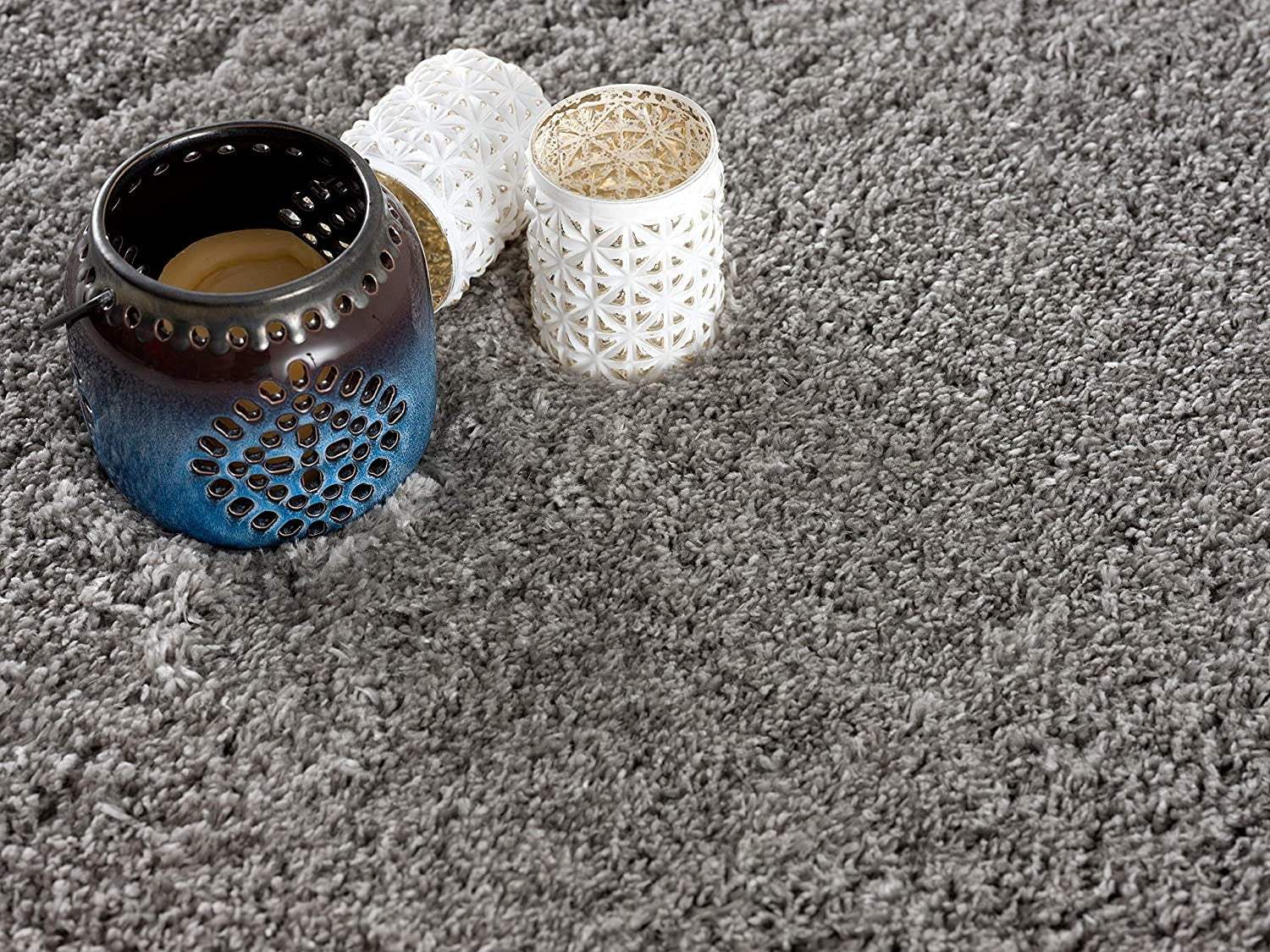 4' X 6' Gray Modern Solid Shag Area Rug - Homeroots - Flyclothing LLC