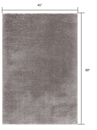 4' X 6' Gray Modern Solid Shag Area Rug - Homeroots - Flyclothing LLC