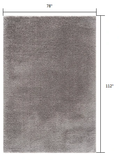 7' X 9' Gray Shag Area Rug - Homeroots