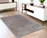 4' X 6' Ivory Modern Solid Shag Area Rug - Homeroots