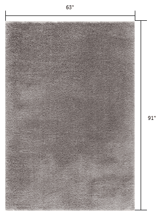 5' X 8' Ivory Modern Solid Shag Area Rug - Homeroots - Flyclothing LLC